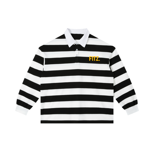 CANNING Color Block Stripe Polo Shirt