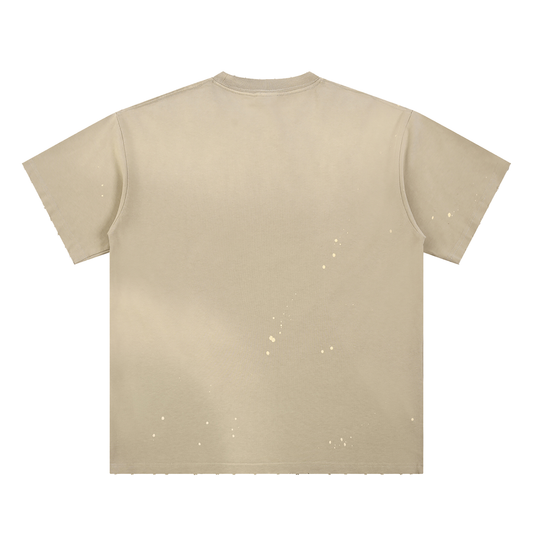 CANNING Hand Frayed Sunfade Paint Splatter T-Shirt