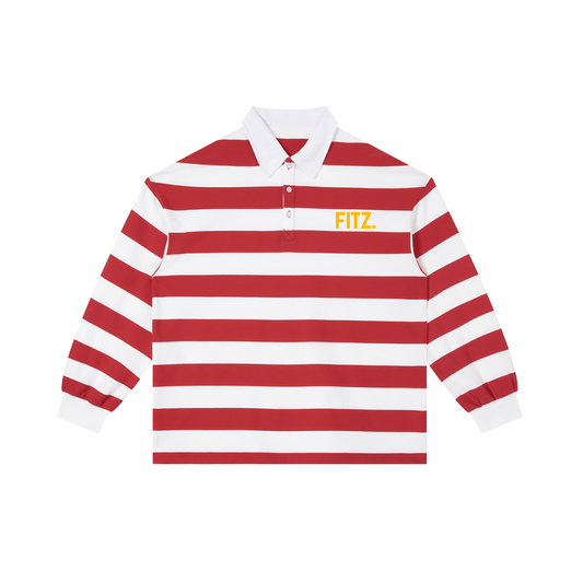 CANNING Color Block Stripe Polo Shirt