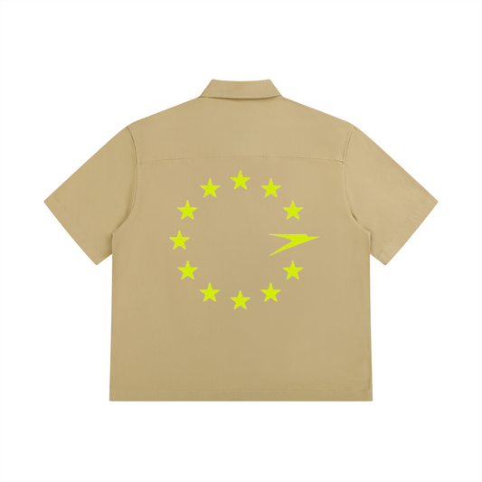 Unisex Boxy Patch Pocket Short Sleeve Shirt
