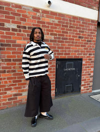 CANNING Color Block Stripe Polo Shirt