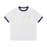 Contrast Edge Ribbed Crewneck T-Shirt
