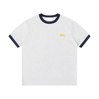 Contrast Edge Ribbed Crewneck T-Shirt