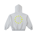CANNING Contrast Stitched Boxy Fleece Zip Hoodie