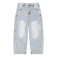CANNING Men's Vintage Wash Sunfade Barrel Leg Jeans