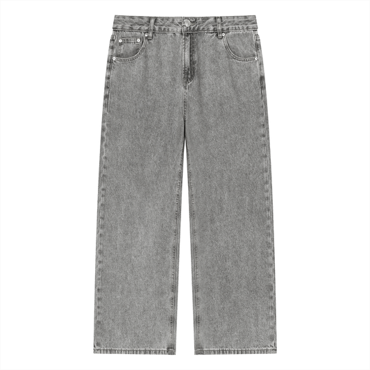 CANNING Unisex Vintage Wash Straight Leg Jeans
