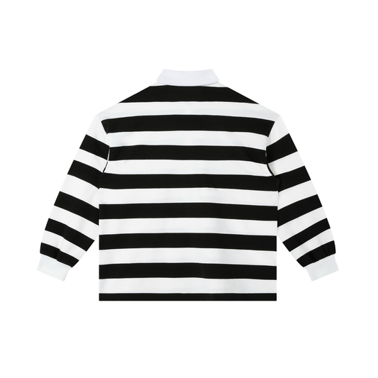 CANNING Color Block Stripe Polo Shirt