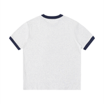 Contrast Edge Ribbed Crewneck T-Shirt