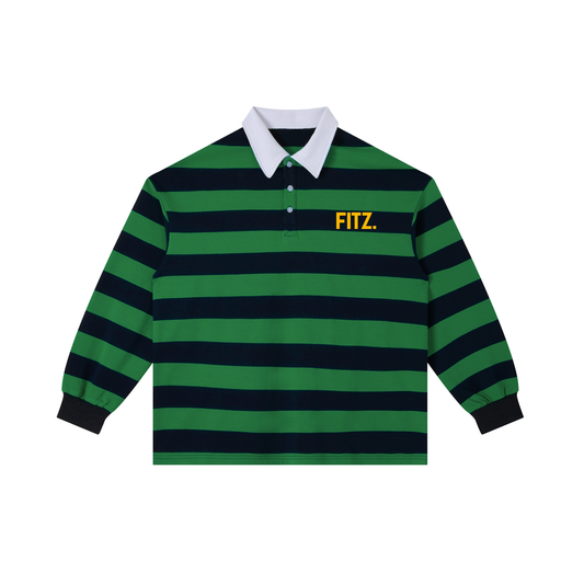 CANNING Color Block Stripe Polo Shirt