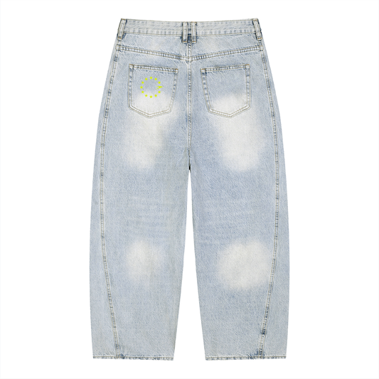 CANNING Sunfade Barrel Leg Jeans