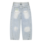 CANNING Men's Vintage Wash Sunfade Barrel Leg Jeans