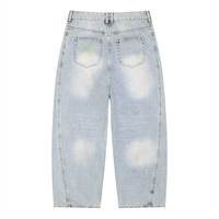 CANNING Men's Vintage Wash Sunfade Barrel Leg Jeans