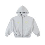 CANNING Contrast Stitched Boxy Fleece Zip Hoodie