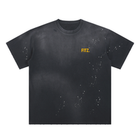 CANNING Hand Frayed Sunfade Paint Splatter T-Shirt