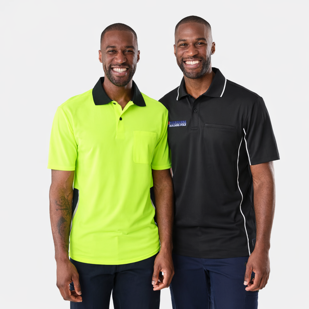 Black work polo