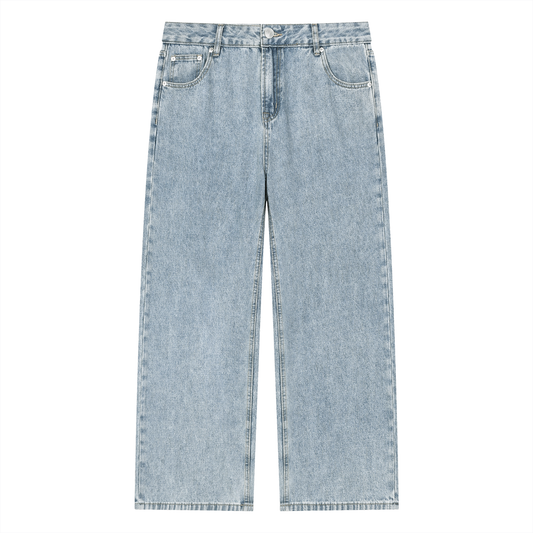 CANNING Unisex Vintage Wash Straight Leg Jeans