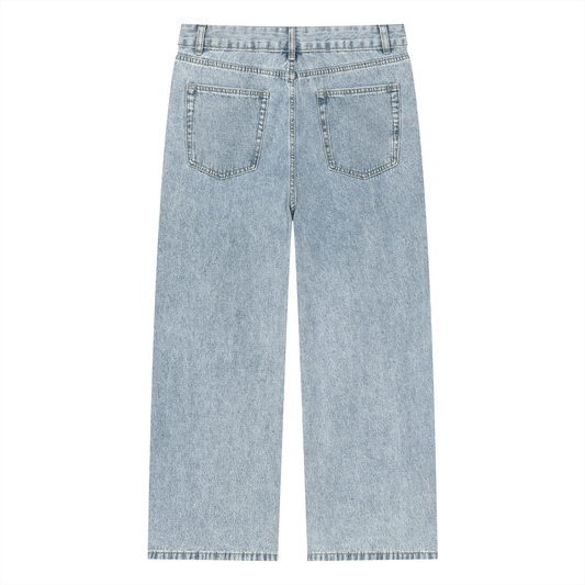 CANNING Unisex Vintage Wash Straight Leg Jeans
