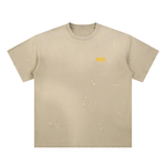 CANNING Hand Frayed Sunfade Paint Splatter T-Shirt