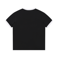 Contrast Edge Ribbed Crewneck T-Shirt